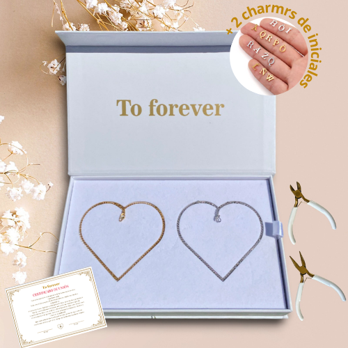 Kit de pulseras permanentes con iniciales personalizadas