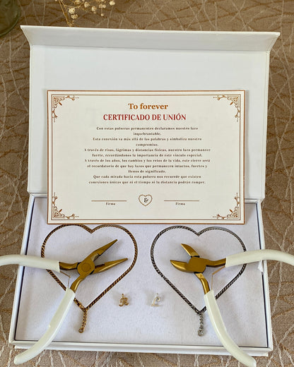 Kit de pulseras permanentes con iniciales personalizadas