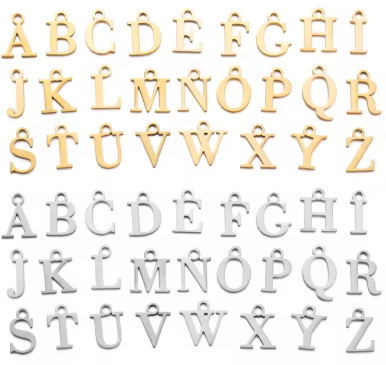 Kit de pulseras permanentes con iniciales personalizadas